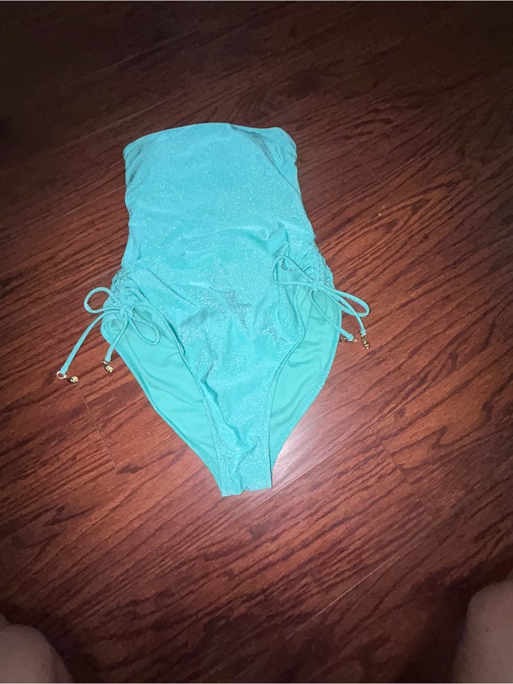 Shade & Shore Turquoise Shimmer One-Piece Swimsuit